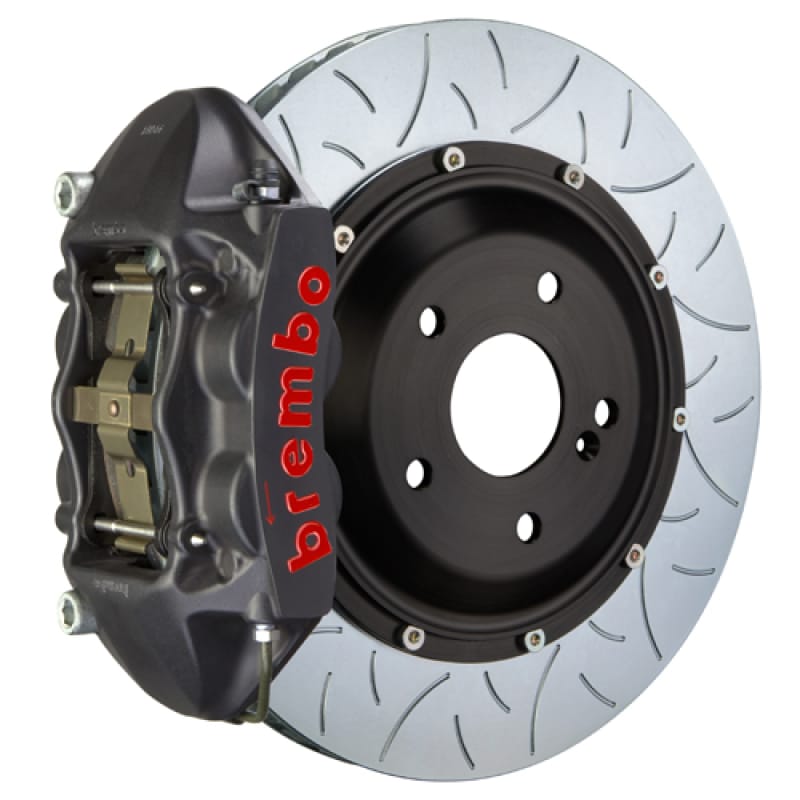 Brembo — Brembo 06-13 S63 AMG (W216) Rear GTS BBK 4 Piston Cast 380x28 2pc Rotor Slotted Type3-Black HA