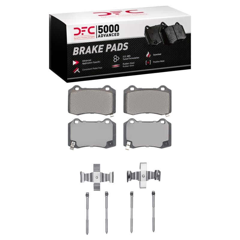 DFC — DFC 18-25 Dodge Durango Rear 5000 Advanced Low Metallic Brake Pads and Hardware Kit