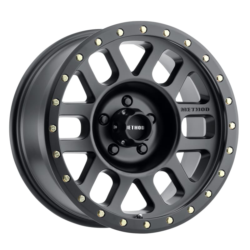 Method Wheels — Method MR309 Grid 17x8.5 0mm Offset 5x5 94mm CB Matte Black Wheel