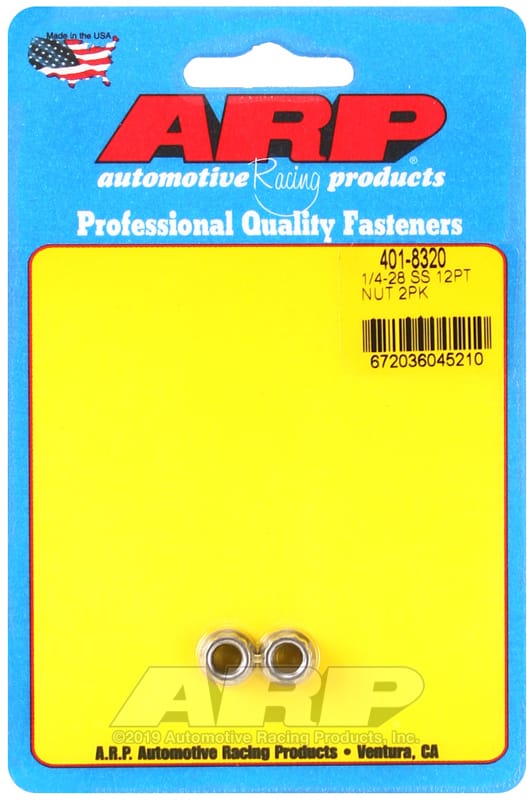 ARP — ARP 1/4-20 SS 12pt nut kit