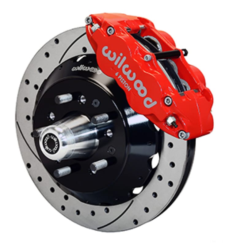 Wilwood — Wilwood 69-70 Chevy Impala W/ Disc Or Drum 69-82 Corvette FNSL6R 12.88 in GT Rotor Drilled Red