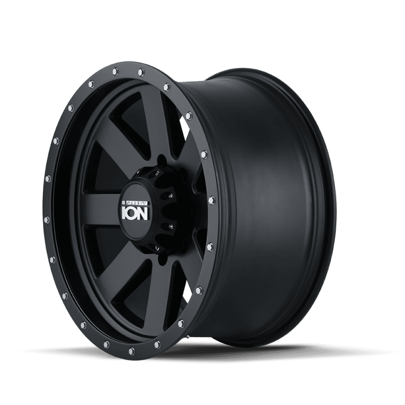 ION Wheels — ION Type 134 18x10 / 5x139.7 BP / -19mm Offset / 108mm Hub Matte Gunmetal/Black Beadlock Wheel