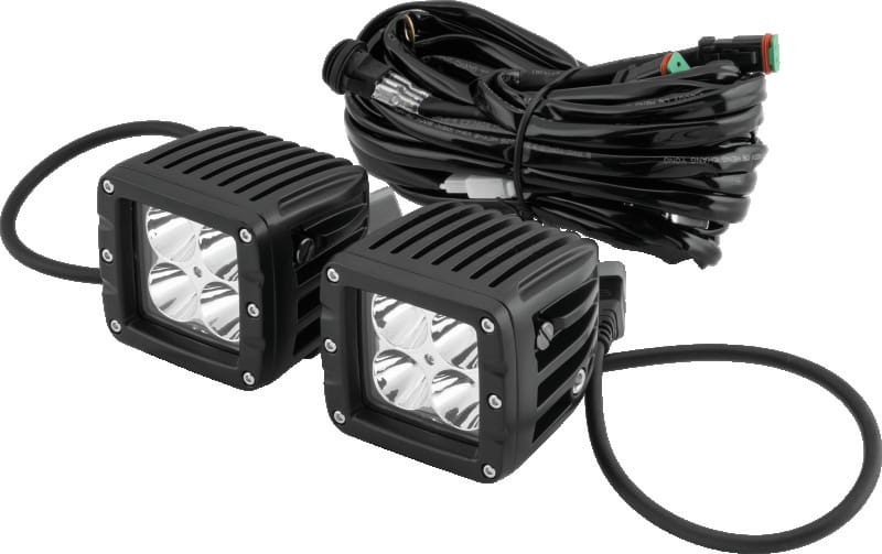 QuadBoss — Pod Spot Light, Pair, LED, 3 in., Black