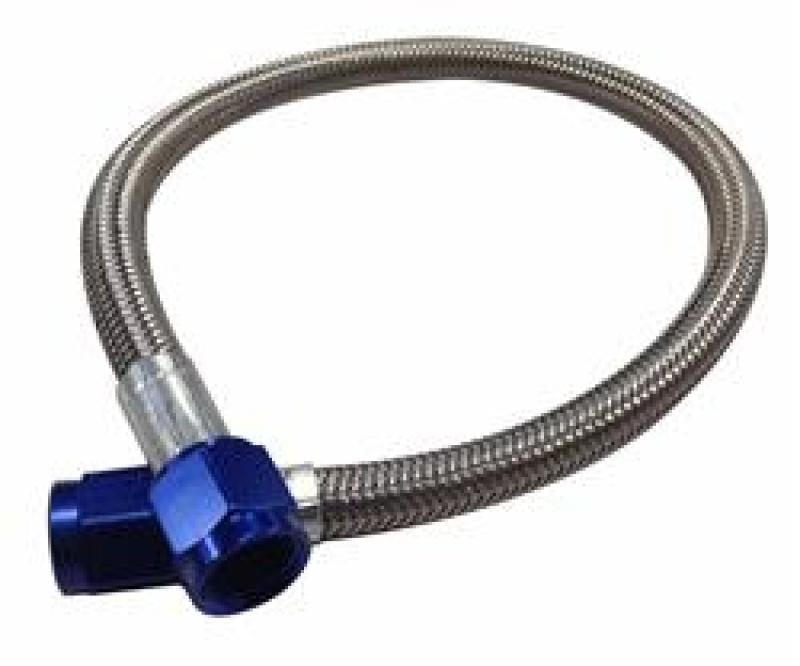 Fragola — Fragola -4AN Hose Assembly Straight x Straight 36in Blue Nuts Nitrous Supply Line (3 Feet)