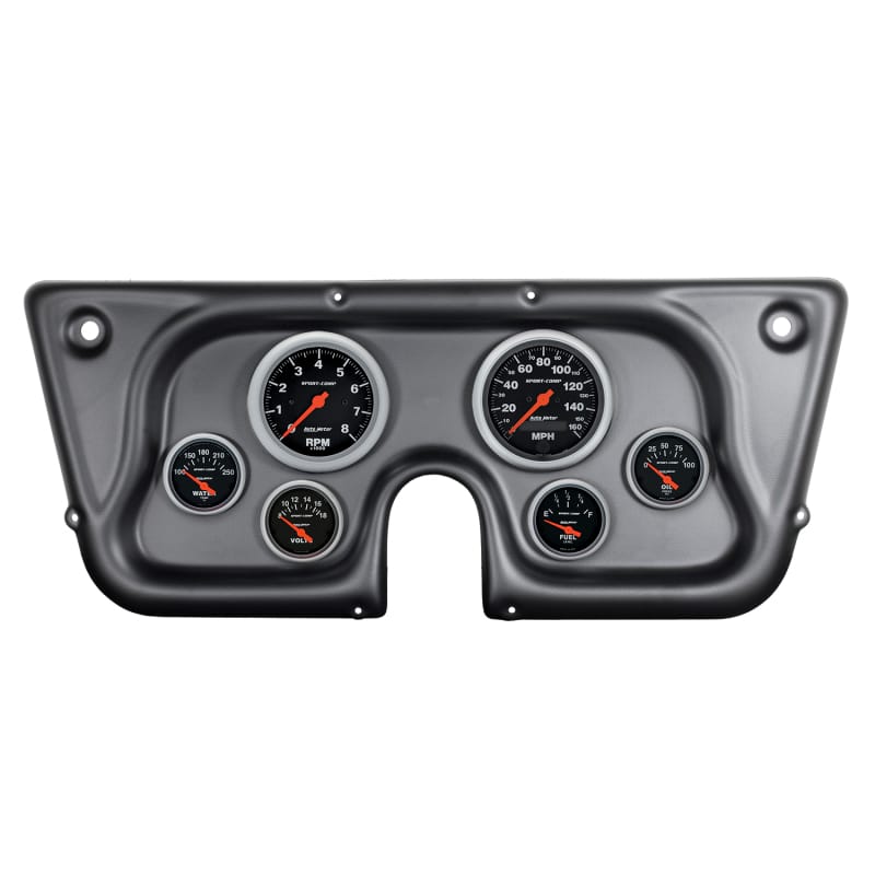 AutoMeter — Autometer Sport-Comp 67-72 Chevy Truck C/K/K5/Suburban Dash Kit 6pc Tach/MPH/Fuel/Oil/WTMP/Volt
GA KT CHV TRK 67-72S
