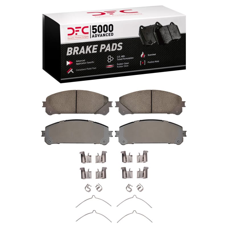 DFC — DFC 20-24 Toyota Avalon Front 5000 Advanced Low Metallic Brake Pads and Hardware Kit