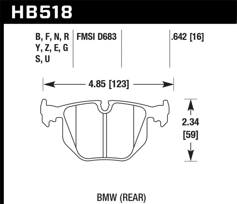 Hawk Performance — Hawk 01-05 BMW 330Ci 3.0L Base Rear ER-1 Brake Pads
Disc Brake Pad