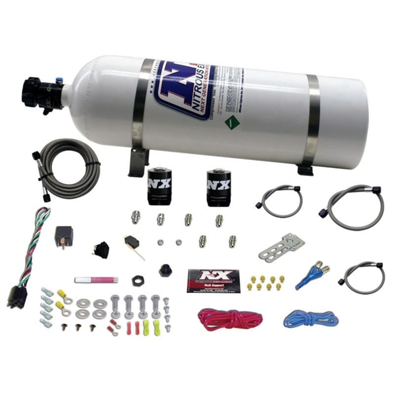 Nitrous Express — Nitrous Express Shark SHO 400 HP Single Nozzle Nitrous Kit w/15lb Bottle
Injection System Kit
N2OSys