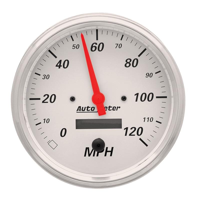 AutoMeter — AutoMeter Gauge Speedometer 5in. 120MPH Elec. Prog. W/ Lcd Odo Arctic White
GA 5" SPD ELEC AW