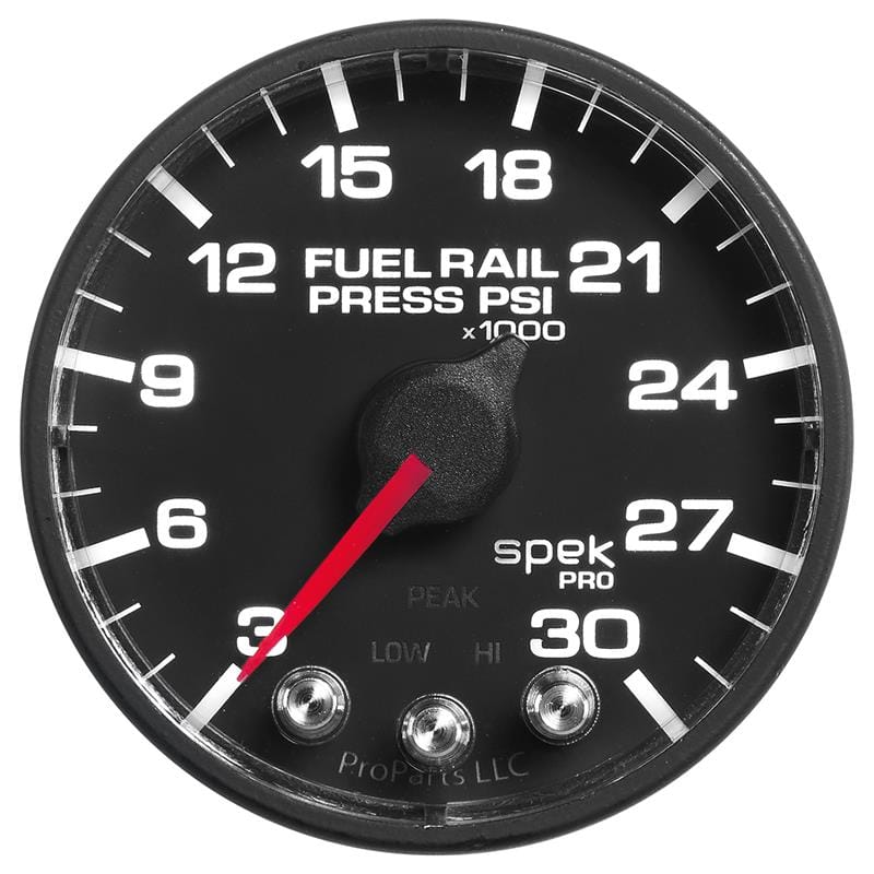 AutoMeter — Autometer Spek-Pro Gauge Rail Press 2 1/16in 30Kpsi Stepper Motor W/Peak & Warn Blk/Blk
GA 2" RAILP BFB SPEK