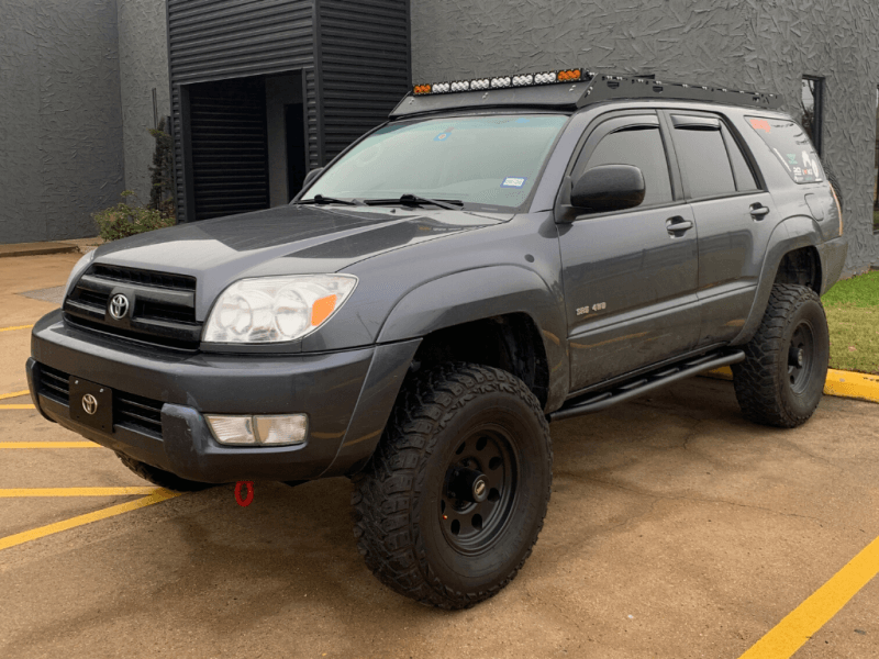 Cali Raised LED — Cali Raised 03-09 Toyota 4Runner Trail Edition Bolt On Rock Sliders - Kick Out / Raw Steel
