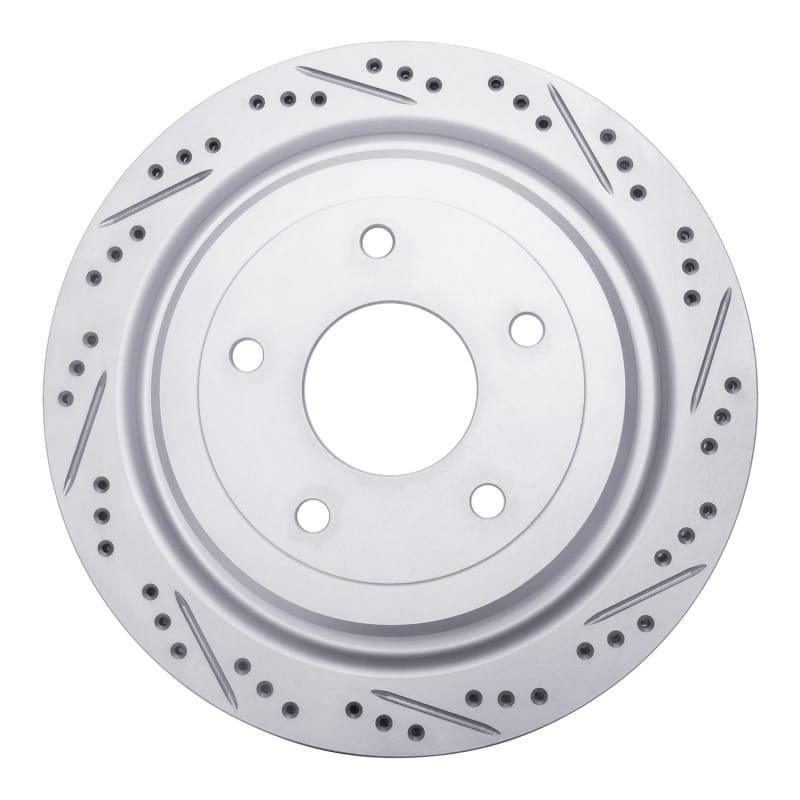 R1 Concepts — R1 97-13 Cadillac Xlr Rear Right Drilled & Slotted Geo-Carbon Rotor