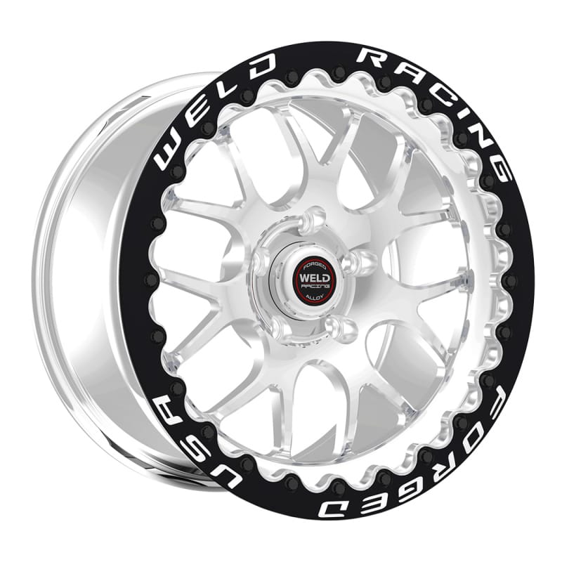 Weld — Weld S77 15x10.33 / 5x120mm BP / 7.5in. BS Polished Wheel (Medium Pad) - Black Single Beadlock MT