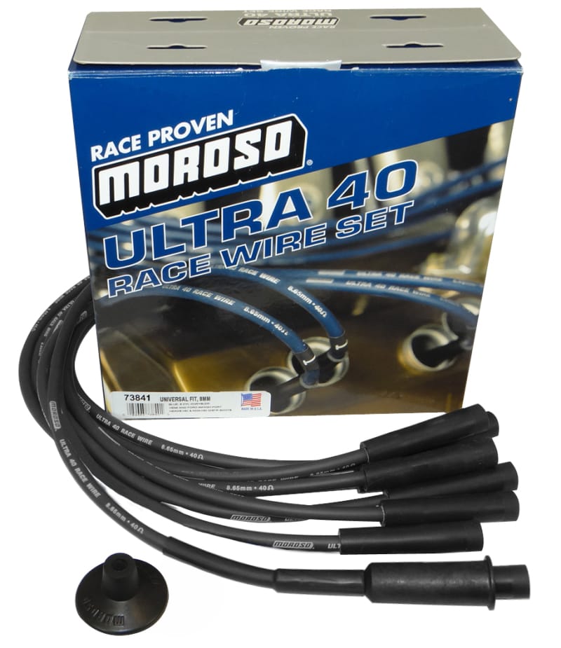 Moroso — Moroso Universal/Mopar/Chrysler (w/Hemi Heads) Ignition Wire Set - Ultra 40 - Black