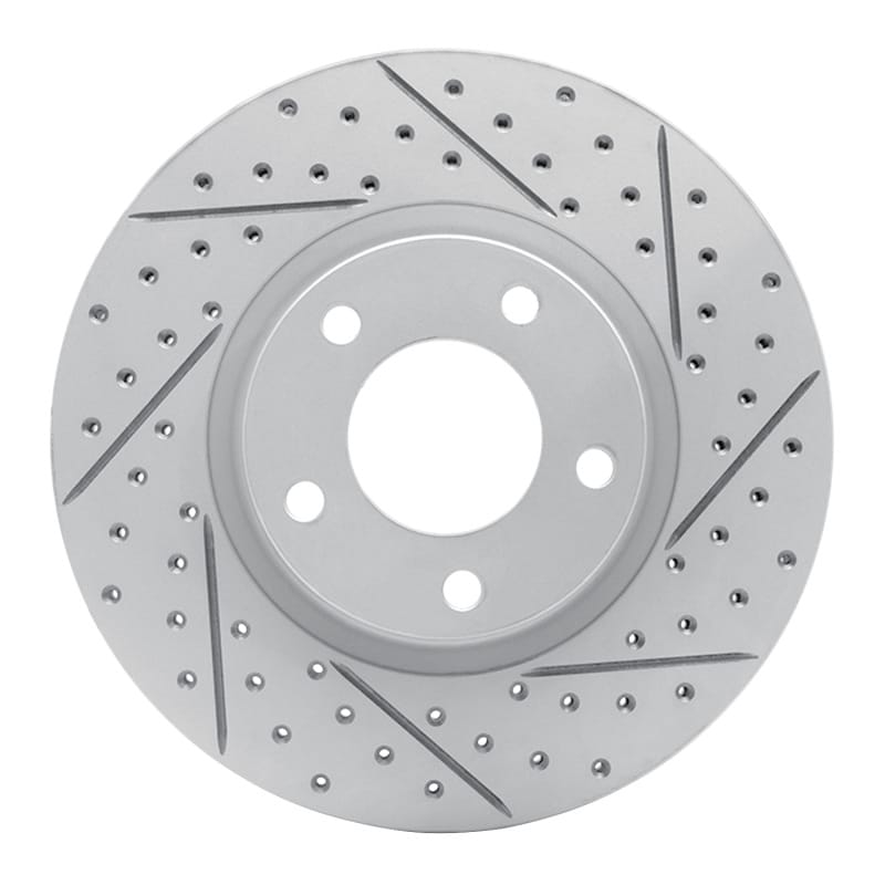 R1 Concepts — R1 04-15 Mazda 3 Front Right Drilled & Slotted Geo-Carbon Rotor