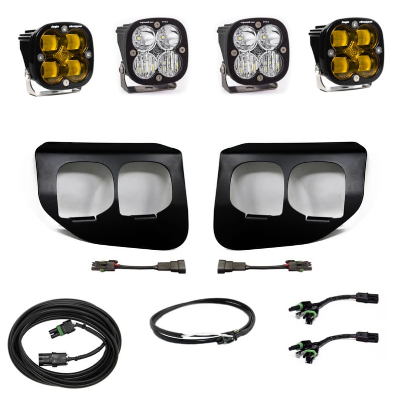 Baja Designs — Baja Designs 2020+ Ford Super Duty Fog Lights FPK Amber SAE/Pro DC Baja Designs w/Upfitter