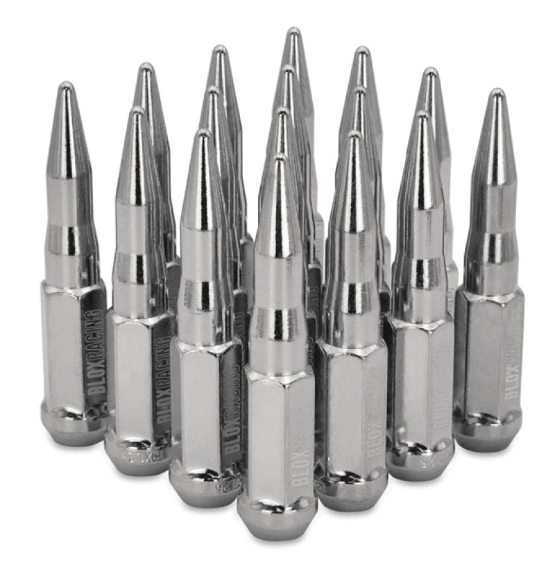 BLOX Racing — BLOX Racing Spike Forged Lug Nuts - Chrome 12 x 1.50mm - Set of 16