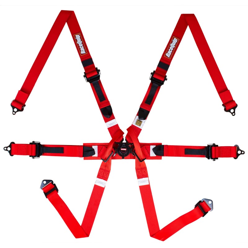 Racequip — RaceQuip Red FIA 6pt Pull Up Lap FHR Formula Sub