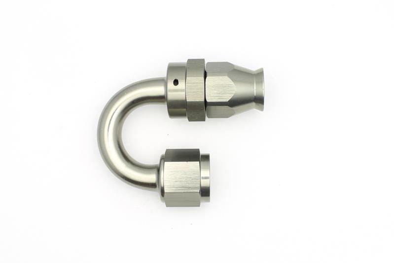 DeatschWerks — DeatschWerks 8AN Female Swivel 180-Degree Hose End PTFE (Incl. 1 Olive Insert)