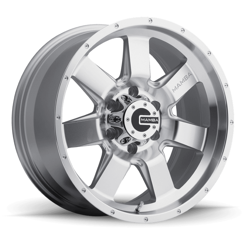 Mamba — Mamba M14 20x9 6x139.7 ET12 Machined Face Silver / Drill Holes