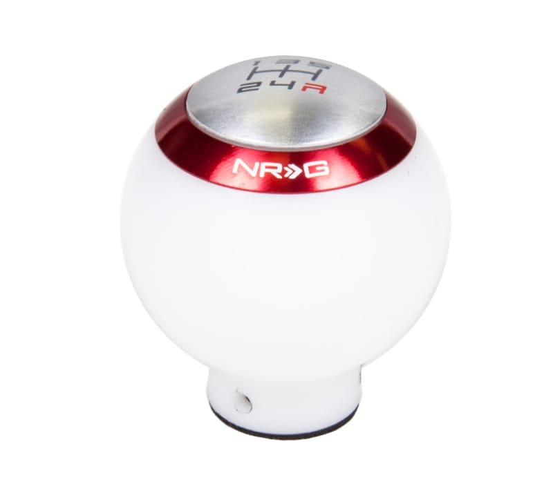 NRG — NRG Shift Knob - White (Includes 4 Interchangeable Rings)
