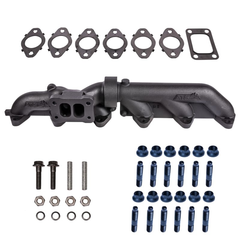 ATS Diesel — ATS Diesel 03-07 5.9L Cummins 2-Piece T3 Pulse Flow Exhaust Manifold Kit w/ Gaskets & Hardware
