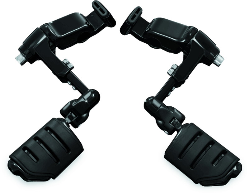 Kuryakyn — Kuryakyn Ergo III Adjustable Mount With Trident Dually ISO Pegs Gloss Black