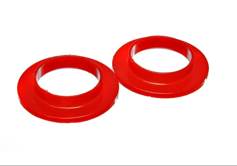 Energy Suspension — Energy Suspension Universal 2 3/16in ID 3 1/2in OD 11/16in H Red Coil Spring Isolators (2 per set)
CoilSprngInsulator