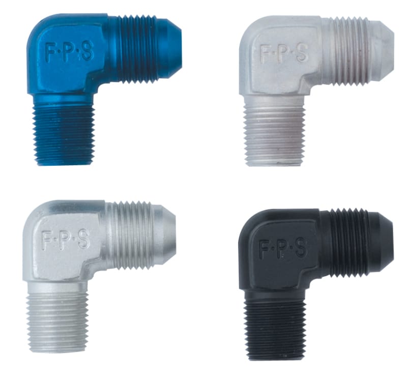 Fragola — Fragola -10AN x 1/2 NPT 90 Degree Adapter - Black
