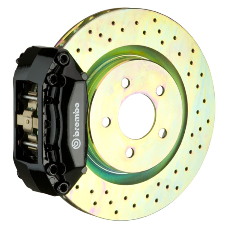 Brembo — Brembo 92-98 318i/325i (Excl. xDrive) Front GT BBK 4 Piston Cast 2pc 320x28 1pc Rotor Drilled-Black