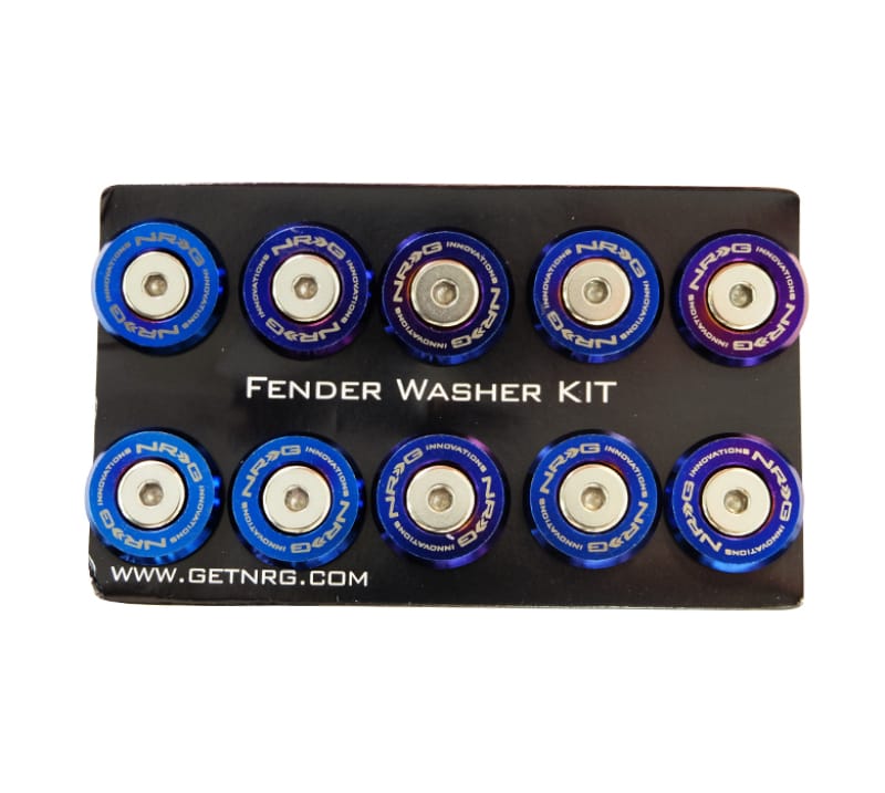 NRG — NRG M-Style Fender Washer Kit (TI Series) M6 Bolts For Plastic (TI Brn Wshr/Silver Scrw) - Set of 10