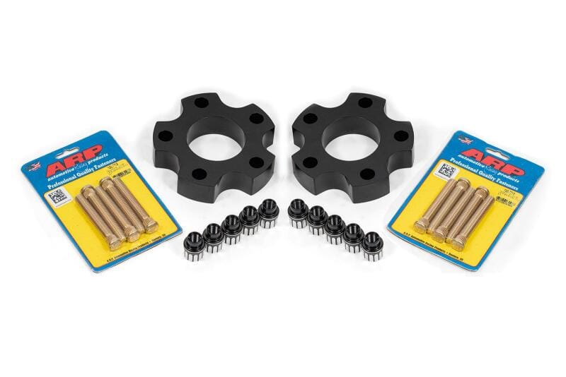 BMR Suspension — BMR 14-17 Chevrolet SS Wheel Spacer Kit Front 1.25in Wide 1/2-20 Stud Shank Lugs - Black Anodized