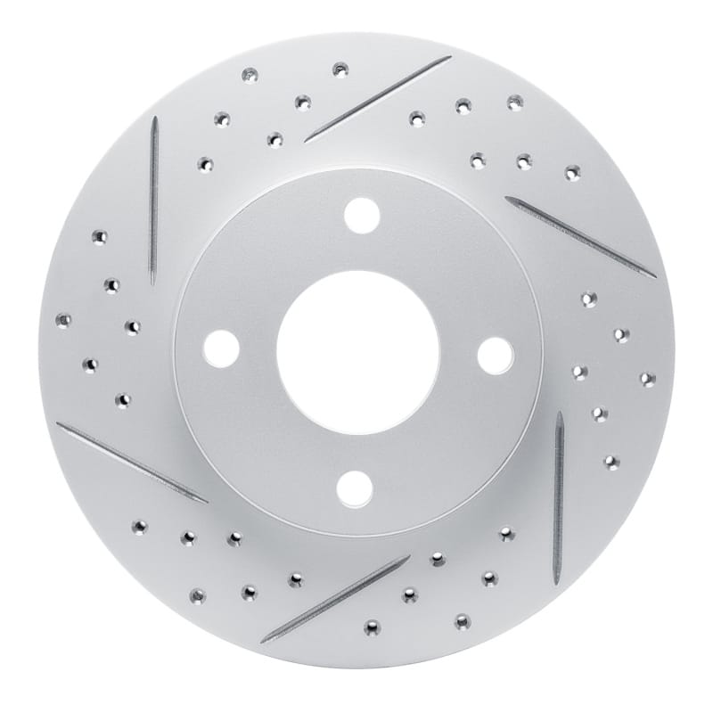 R1 Concepts — R1 00-15 Ford Focus Front Left Drilled & Slotted Geo-Carbon Rotor