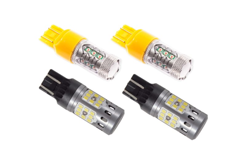 Diode Dynamics — Diode Dynamics JL Wrangler Front Turn Stage 2 (7443 LED Bulb XPR - White and - Amber)