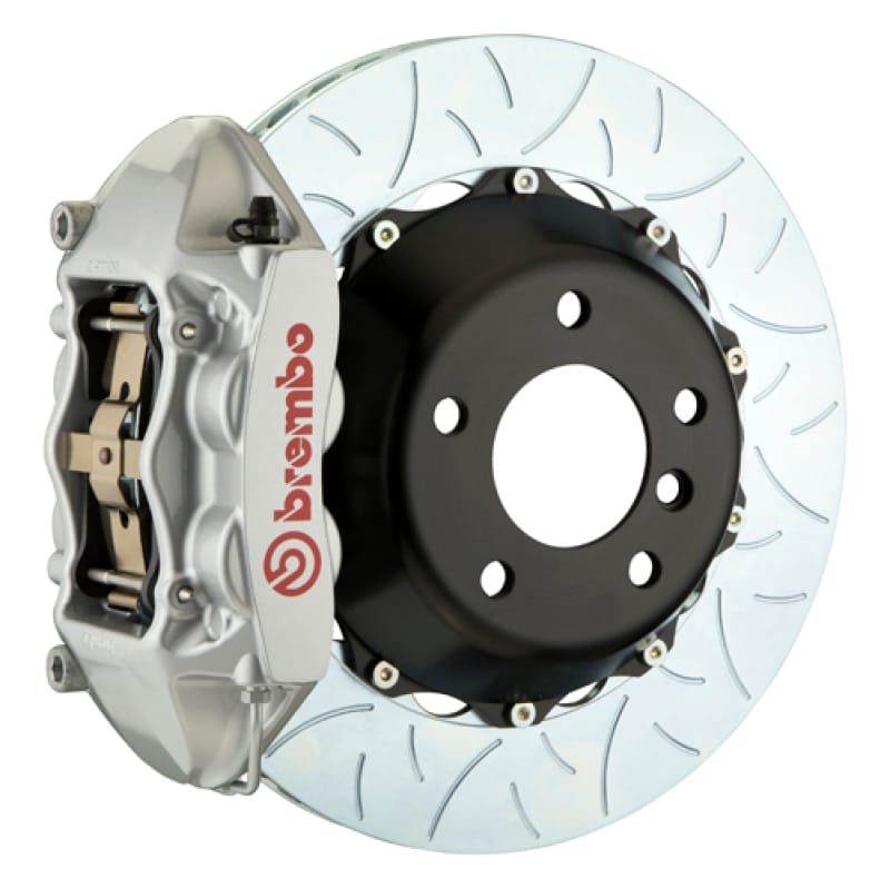 Brembo — Brembo 10-15 Camaro SS/V6 Camaro ZL1 Rr GT BBK 4 Pist Cast 380x28 2pc Rotor Slotted Type3-Silver
