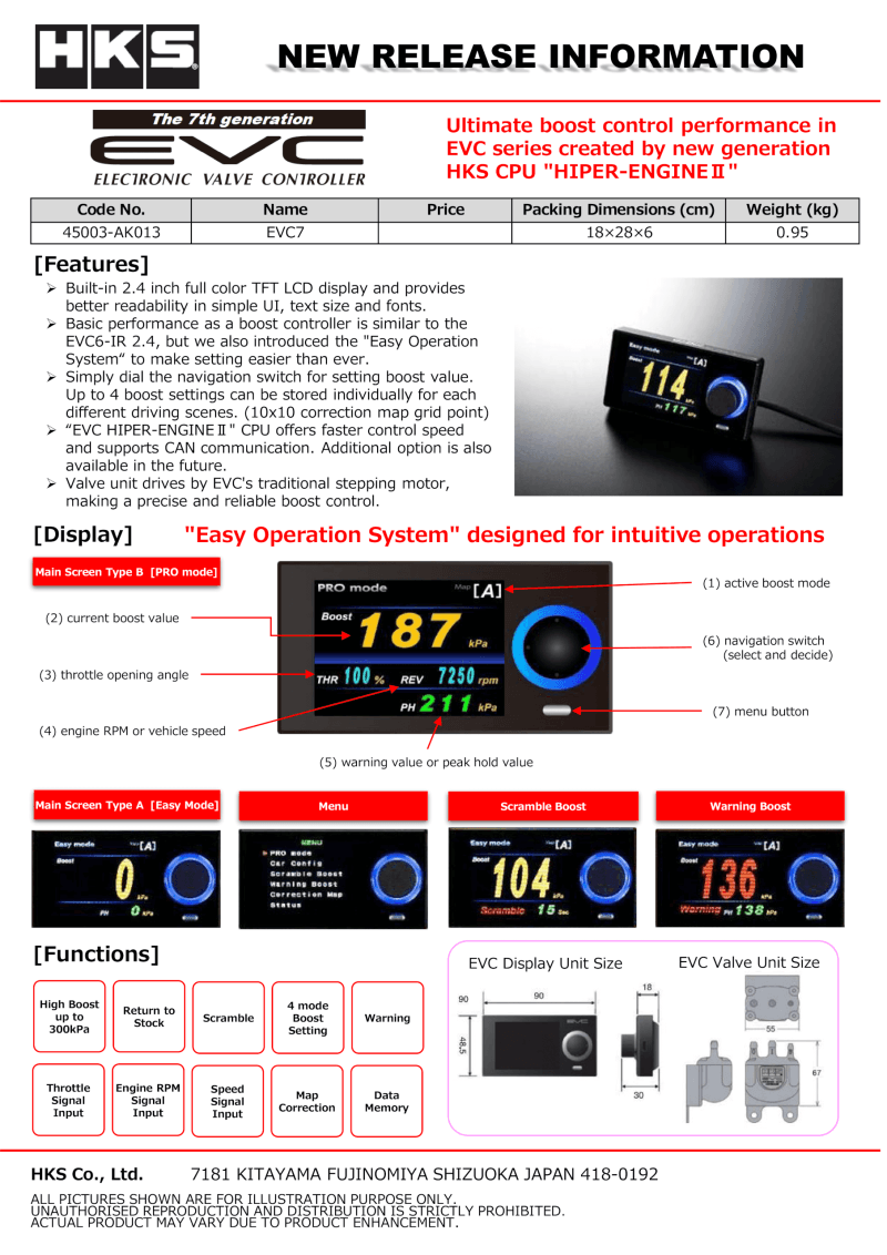 HKS — HKS EVC7-IR 2.4