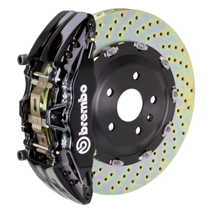 Brembo — Brembo 15-16 Genesis Sedan 3.8/5.0 (Excl AWD) Fr GT BBK 6Pist Cast 380x34 2pc Rtr Drill-Black