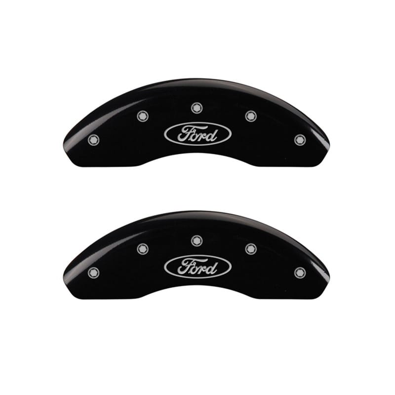 MGP — MGP Front set 2 Caliper Covers Engraved Front Oval logo/Ford Black finish silver ch
Caliper Covers