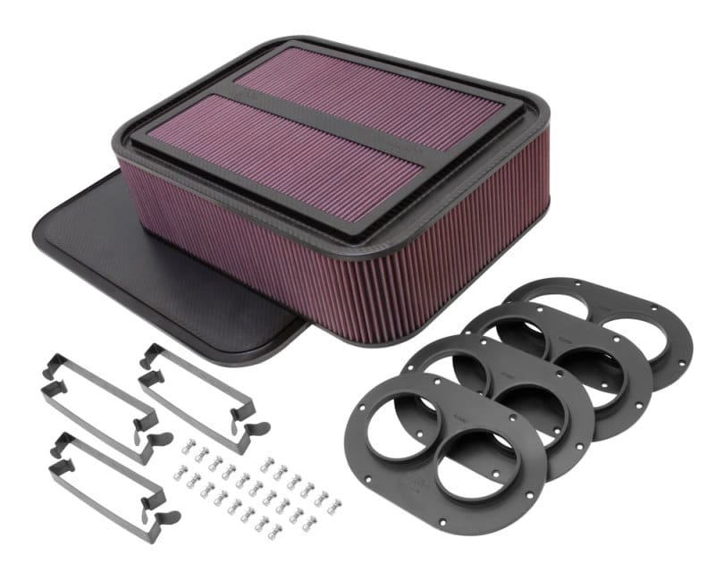 K&N Engineering — K&N Custom Racing Air Filter - Rectangular Carbon Fiber 4in Air Box w/ 2.75in Air Horn
Custom Racing Assemb
Custom Assy