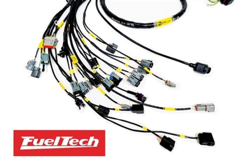 Rywire — Rywire Honda K-Series (w/FuelTech 550 ECU) Eng Harness w/OBD2 Alt/EV14 Inj/AEM IAT/MAP (Adapter Req)