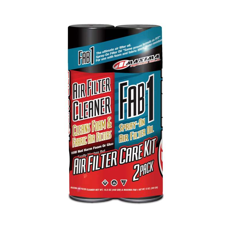 Maxima — Maxima Air Filter Maintenance Care Combo Kit - FAB-1/Air Filter Cleaner 2-Pack (Aerosol)