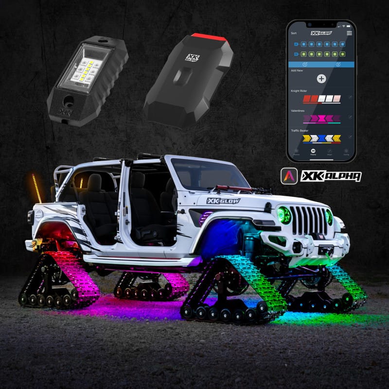 XKGLOW — XK Glow RGBW Addressable LED Rock Light Kits Standard XKalpha App Controlled