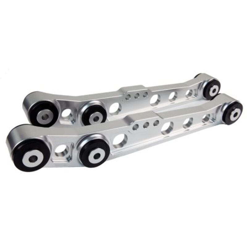 BLOX Racing — BLOX Racing V2 Billet Rear Lower Control Arms Poly Bushings 96-00 Honda Civic - Raw