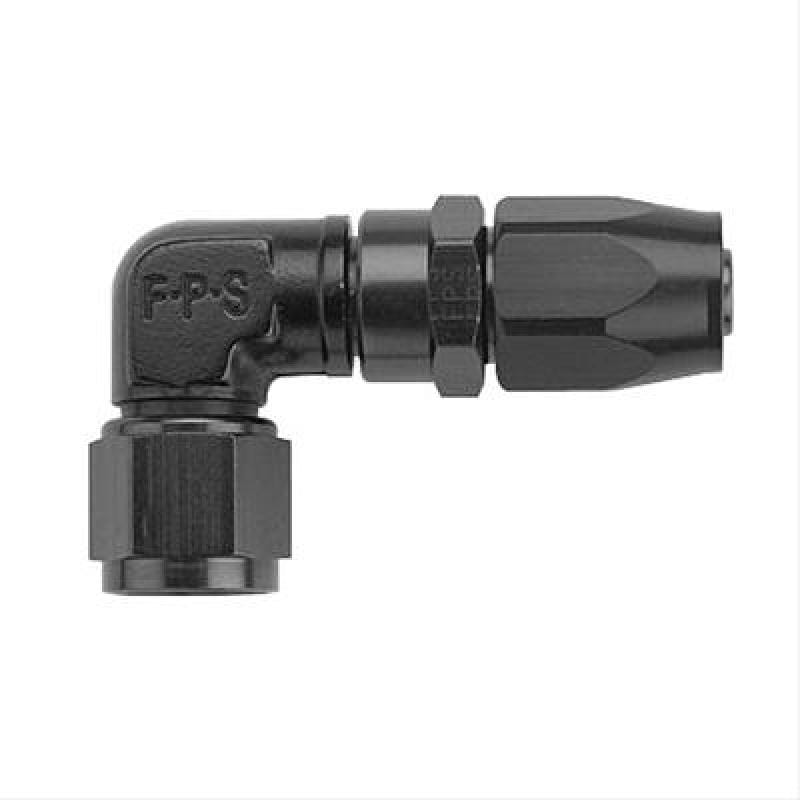 Fragola — Fragola -6AN x 90 Degree Low Profile Forged Hose End - Black
