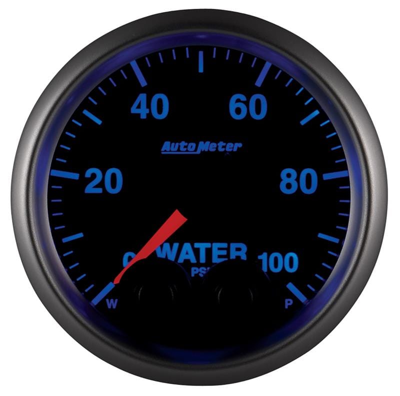 AutoMeter — GAUGE, WATER PRESS, 2 1/16", 100PSI, STEPPER MOTOR W/PEAK & WARN, ELITE