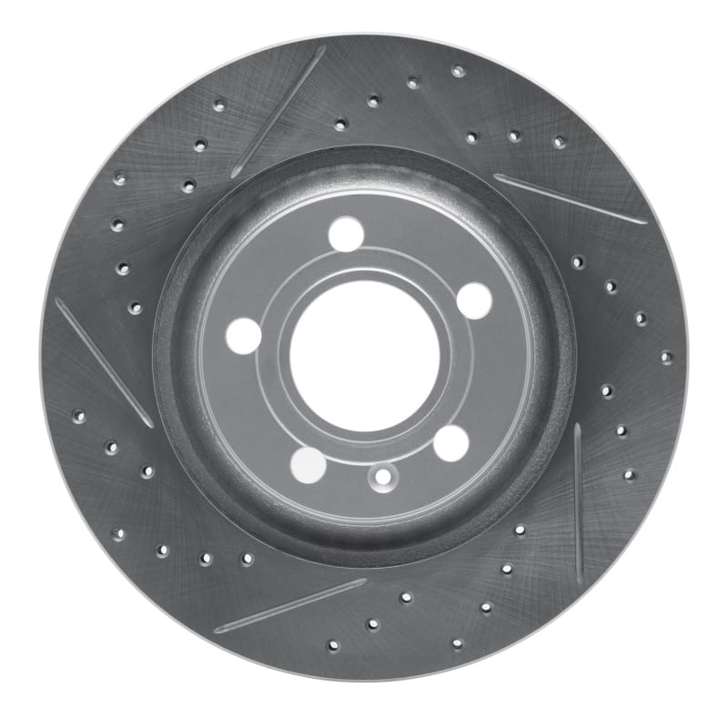 R1 Concepts — R1 04-09 Audi S4 Rear Left Drilled & Slotted Geo-Carbon Rotor