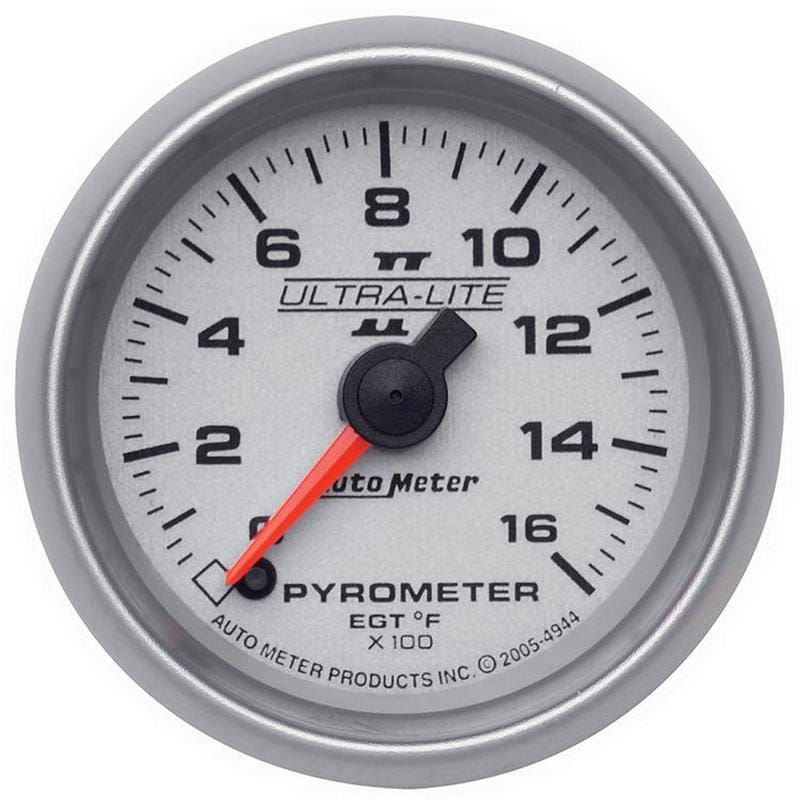 AutoMeter — Autometer Ultra-Lite II 52mm 0-1600 Deg F Full Sweep Electric Pyrometer (EGT) Gauge
2-1/16" PYROMETER KI