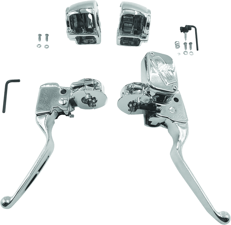 Bikers Choice — Bikers Choice 15-17 Softail Chrome Handlebar Control Kit 1/2 Inch Bore Single Disc