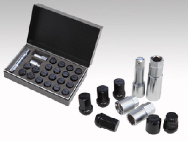 Rays — Rays M12x1.50 19mm Hex w/ 2 Piece Double Lock Nut Set - Black