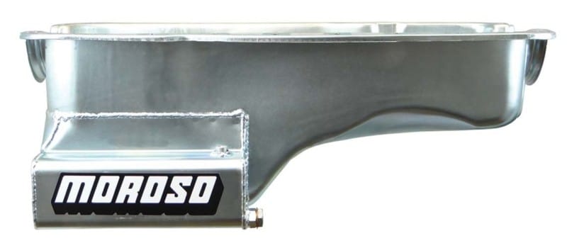Moroso — Moroso Ford 351W (w/Front Sump) Kicked Out Wet Sump 7qt 8in Steel Oil Pan